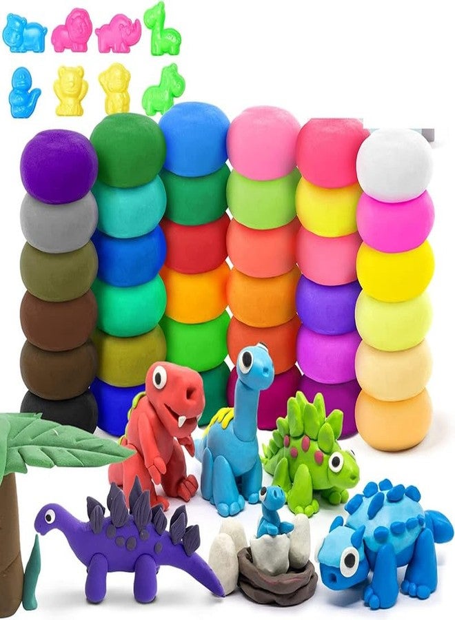 Eclet (Pack of 12) Air Dry Clay, Colorful Children Soft Clay, Creative Art Crafts, Gifts for Kids-Multi Color. Non-Toxic Modeling Magic Fluffy Foam Bouncing Clay Putty Kit for Kids with Tools .131 - Image 1